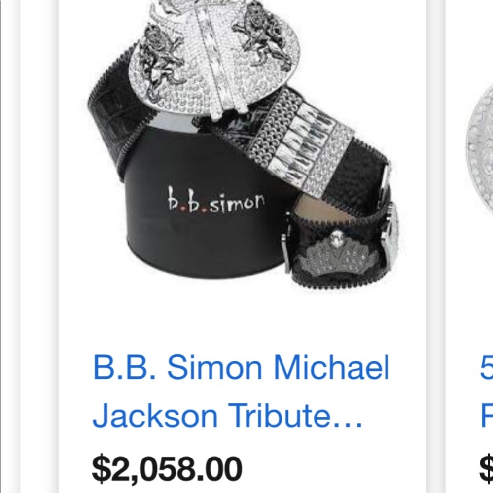 Michael Jackson B.B Simon belt